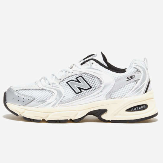 

Обувь New Balance 530 Series, белая/серебристая, MR530TA Expeditedship, White/silver, New Balance 530