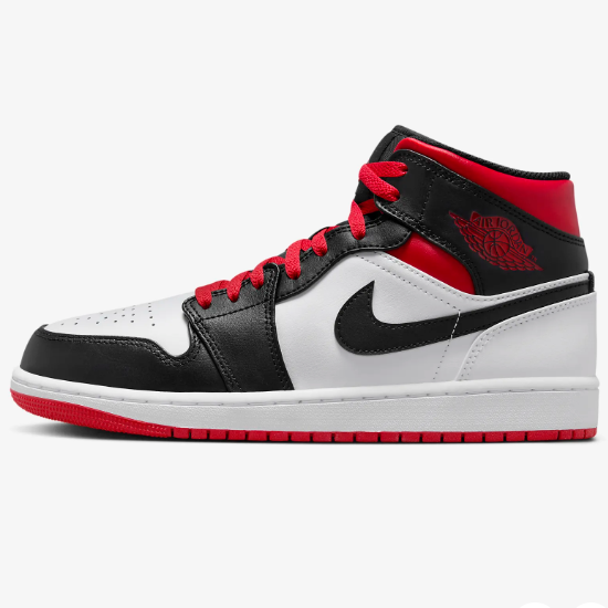 Nike Air Jordan 1 Mid Shoes 'White/Black/Gym Red' (DQ8426