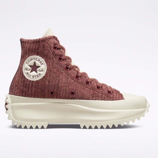 Converse Run Star Hike Hi Cozy Utility Sneakers Dark Wine - A03252C