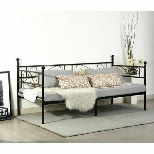 DORAFAIR Tagesbett Ausziehbett Bettsofa Schlafsofa Optionen Metallbett für Baby