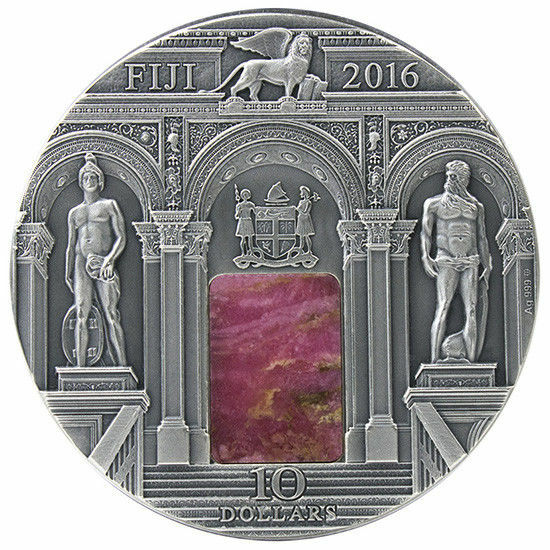 Fiji 2016 10$ Palazzo Ducale - Masterpieces in Stone IV 3oz Silver Coin
