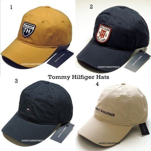 TOMMY HILFIGER NEW MEN'S BASEBALL CAP/HAT YELLOW BLUE NAVY BEIGE NICE CAPS