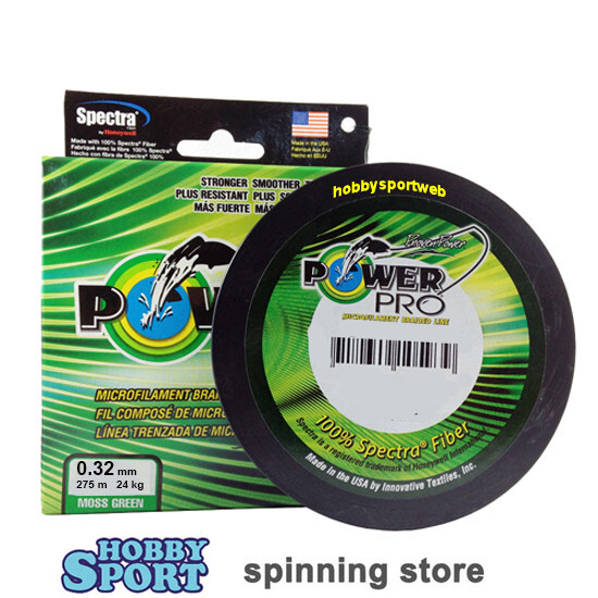 POWER PRO FILO TRECCIATO 275 MT DIAM 0,32 MM MOSS GREEN ORIGINALE  USA