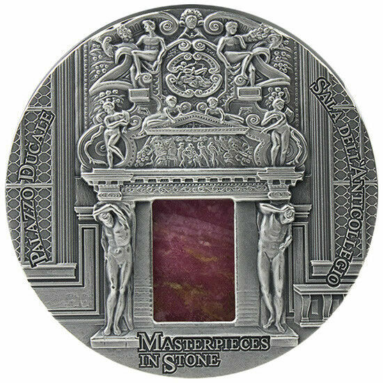 Fiji 2016 10$ Palazzo Ducale - Masterpieces in Stone IV 3oz Silver Coin