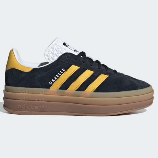 Adidas Women's Gazelle Bold Shoes 'Black/Yellow' - IE0422
