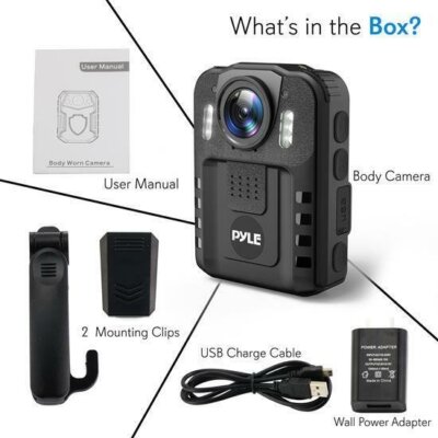 Pyle PPBCM6 Personal Cam HD Wireless Body Worn Camera Night Vision, Waterproof