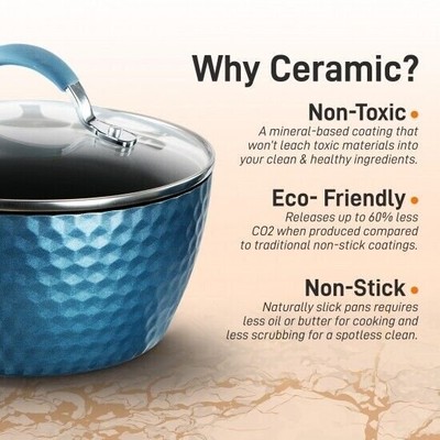 Kitchen Pyle Pan Set with Elegant Diamond-Line Pattern, Non-Stick NCCW11BD