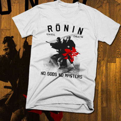 Samurai T-shirt, Ronin Japanese Bushido Code Kanji Retro All sizes, soft cotton