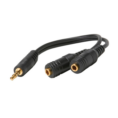 3.5mm Stereo Male to Dual Female Aux Audio Extension Splitter Y Cable Cord
