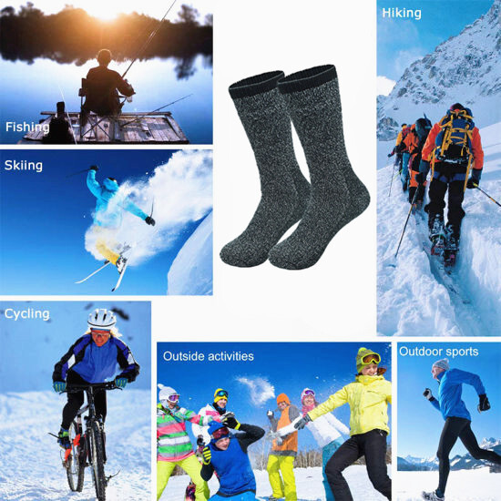 3-12 Pairs Mens Winter Heavy Duty Heated SOX Thermal Socks Insulated Boots 10-13