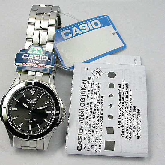 NEW ! JAPAN CASIO QUARTZ MTP-1214 BLACK DIAL STAINLESS STEEL RESIST WATER 50M | eBay