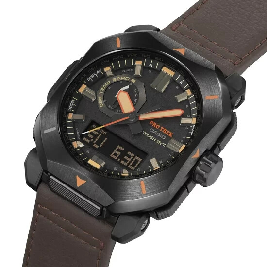 Pre-owned Casio Pro Trek Prw-6900yl-5jf Climber Line Radio Analog Mens Watch 45mm 23mm