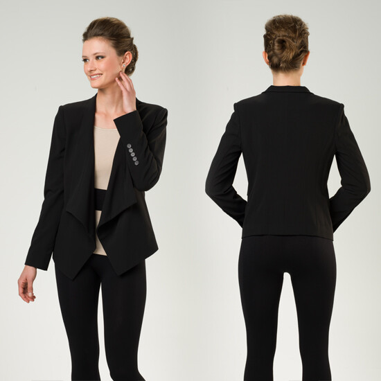 

Eliza J NWT Современный ЧЕРНЫЙ пиджак-смокинг, размер