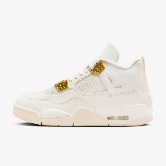 Air Jordan 4 ホワイト/ゴールド 箱付き Nike Women's Air Jordan 4 High OG 'White Gold' (AQ9129-170