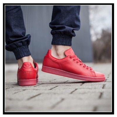 NEW Adidas Stan Smith ADICOLOR TRIPLE RED Men's Pharrell Scarlet Leather S80248