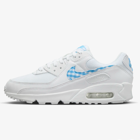 Женские кроссовки Nike Air Max 90 «Blue Gingham Plaid» (FQ0207-100) Expeditedship