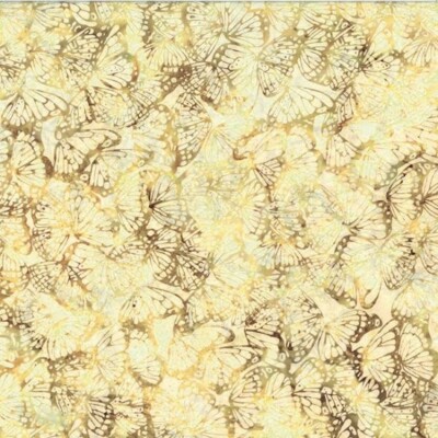 Hoffman Congo Bay Batiks by McKenna Ryan MR36 47 Gold Butterflies  Cotton Fabric