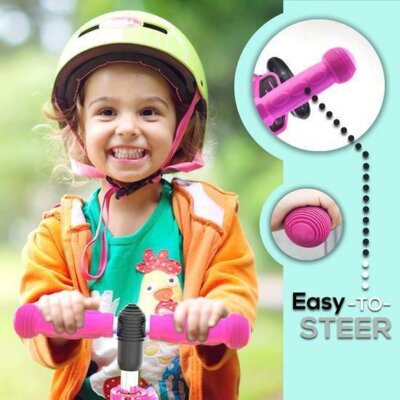 Hurtle HURFS66 3 Wheeled Scooter for Kids - 2-in-1 Sit/Stand, Adjustable Height