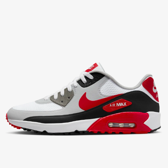 

Кроссовки для гольфа Nike Air Max 90 G NRG Photon Dust/Red (DX5999-162) Expeditedship, Grey/red/black, Nike Air Max 90