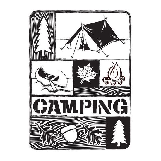 Darice Embossing-Prägeschablone Camping 10,8x14,6cm