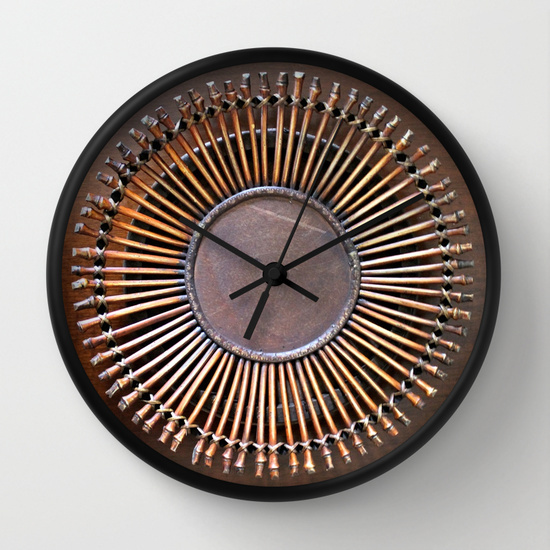 EXCLUSIVE STARBURST TRAY DESIGN WALL CLOCK / Unique Unusual Functional Art