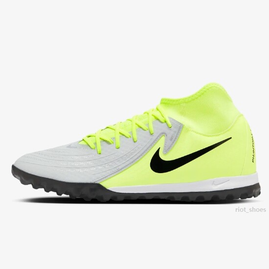 Футбольные бутсы Nike Phantom Luna 2 Academy TF с высоким берцем серебристого цвета / Volt (FJ2566-003)