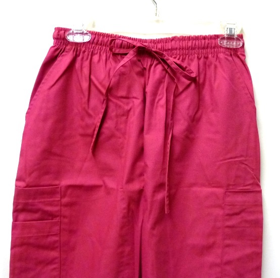 Premier Fushia Elastic Drawstring Uniform Small Scrub Bottoms Pants 115 New
