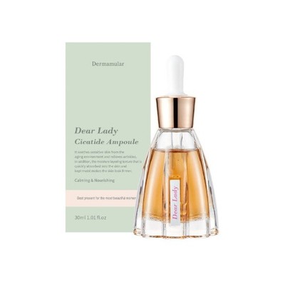 DERMAMULAR Dear Lady Cicatide Ampoule 30ml Calming Nourishing Vegan K-beauty