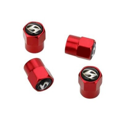 4x Red Hex Alloy Tire Air Valve Stem Cap Fits Most HDM Cars & SUVs