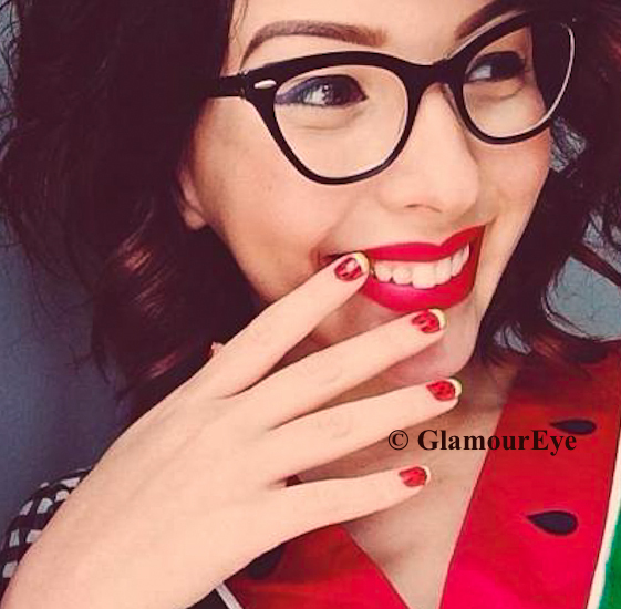 SEXY PinUP Cat Eye BLACK Vintage Style Clear Small Women Eyeglasses Frames 1404