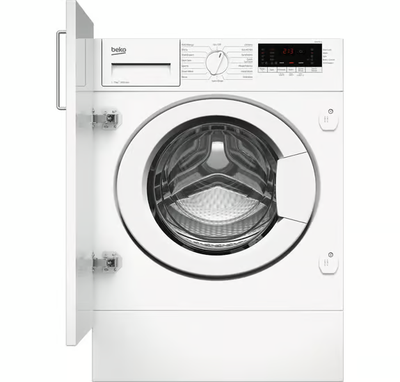 New Graded Beko WTIK84111F Integrated 8kg 1400 Spin Washing Machine rrp£449 Y17