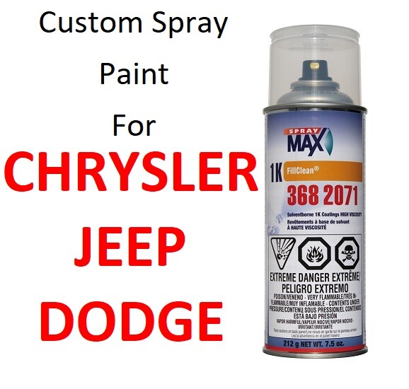 Custom Automotive Touch Up Spray Paint For Chrysler Dodge Jeep Ram