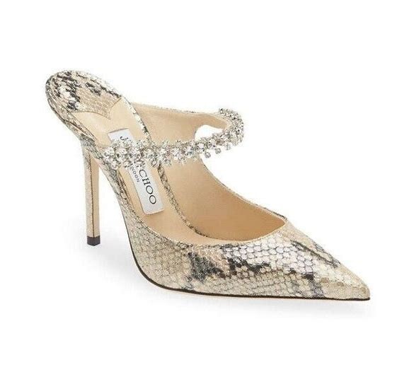 Jimmy Choo シルバー ハイヒール37 JIMMY CHOO シルバー ブライダルシューズ37