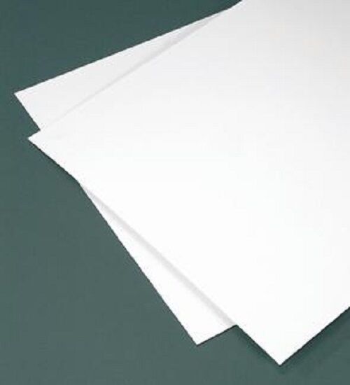 WHITE STYRENE POLYSTYRENE PLASTIC SHEET .040" 8" X 12" PRINTING CRAFTS MODELS