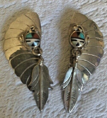 Native american feather earrings deals