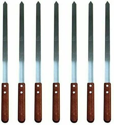 Edelstahl Adana Kebab Grillspieße 60cm Holzgriff Schaschlikspieße Fleischspieß