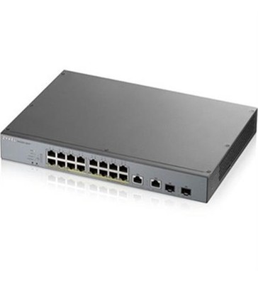 NEW ZYXEL GS1350-18HP 16-port GbE Smart Managed PoE Switch with Uplink - 16