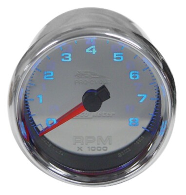 Autometer 2 5/8'' Chrome Face Tachometer For Harley Custom Chopper Bobber 48073