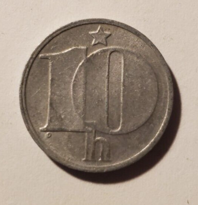 E, Münze, Coin, Umlaufgeld, Tschechoslowakei, 10 Heller, 1976, #A