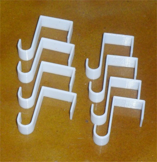 8x Fenster Klemm Halter (weiss) für