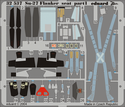 EDUARD 32537 Seat for Trumpeter Kit Su-27 Flanker in 132