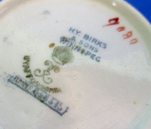 Crown Staffordshire Gorgeous Antique Cup & Saucer Sold by BIRKS ca.1906