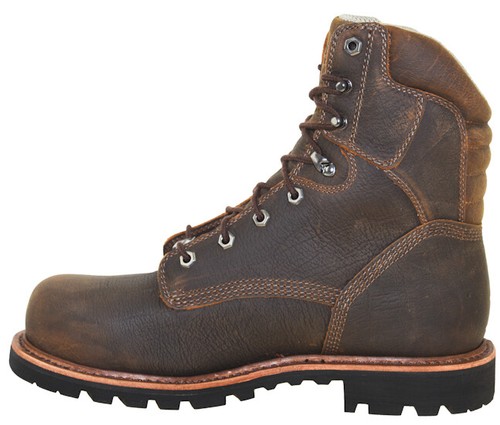 Pre-owned Chippewa Men's Bolville 8" Nano Composite Waterproof Work Boot Style 73208 In Brown