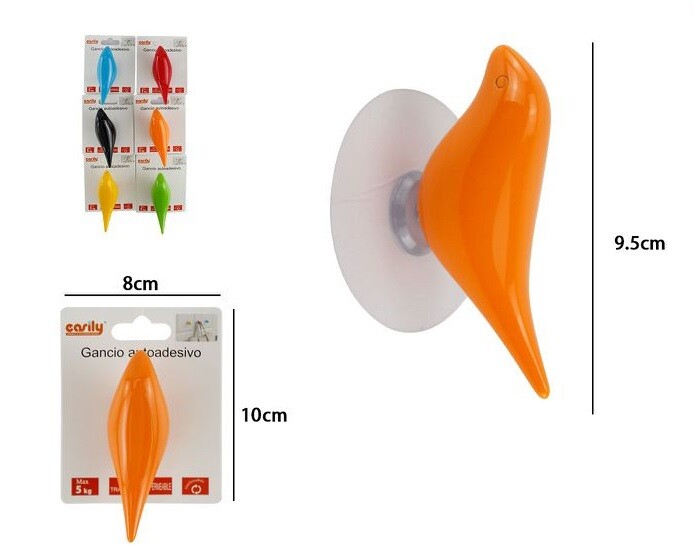 Gancio Appendiabiti Porta Asciugamani Adesivo Colorato A Forma Di Uccellino dfh