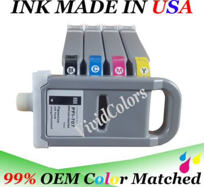 5 ink Cartridge fits canon PFI-707 cyan iPF 830 840 850 imagePROGRAF inkjet 