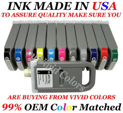 VividColors Compatible Ink Cartridge for Canon IPF8410 PFI706 A Set of 12