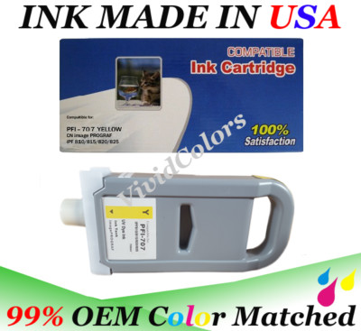 ink Cartridge fits canon PFI-707 yellow iPF 830 840 850 imagePROGRAF 