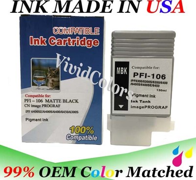 VC PFI106 PFI106MBk Matte Black Ink Cartridge for Canon ImagePrograf plotter 