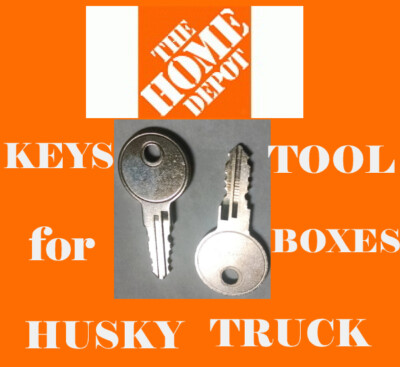 HD01-HD10 HUSKY HOME DEPOT KEY SET OF 2 KEYS BAUER TOOLBOX TRUCK FREE SHIPPING