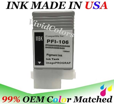 VC PFI105MBK PFI106 Matte Black Ink Cartridge for Canon ImagePrograf plotter 